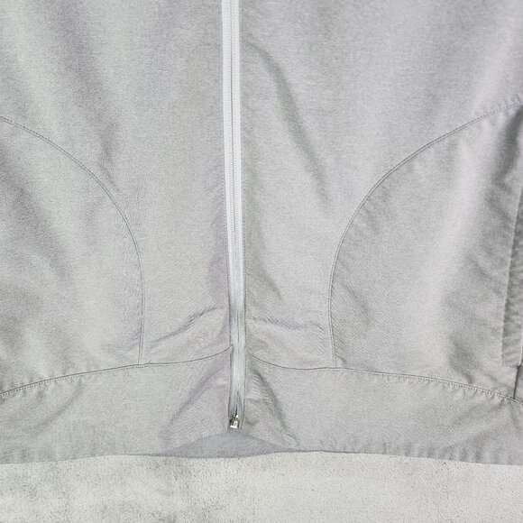 Womens Gray GapFit Jacket Full Zip Long Sleeve Mock Neck Polyester Blend Size XL - Picture 3 of 12